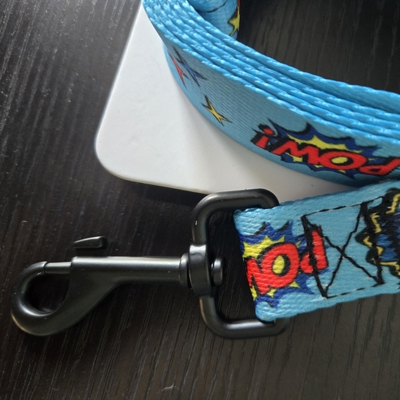6 Foot Blue leash - Superhero Design - Picture 6 of 6